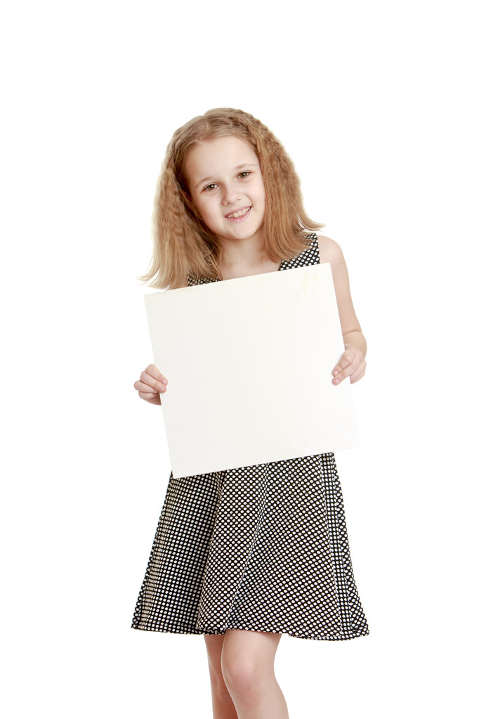 Menina adolescente alegre bonito em uma seda cinza
 - Foto, Imagem