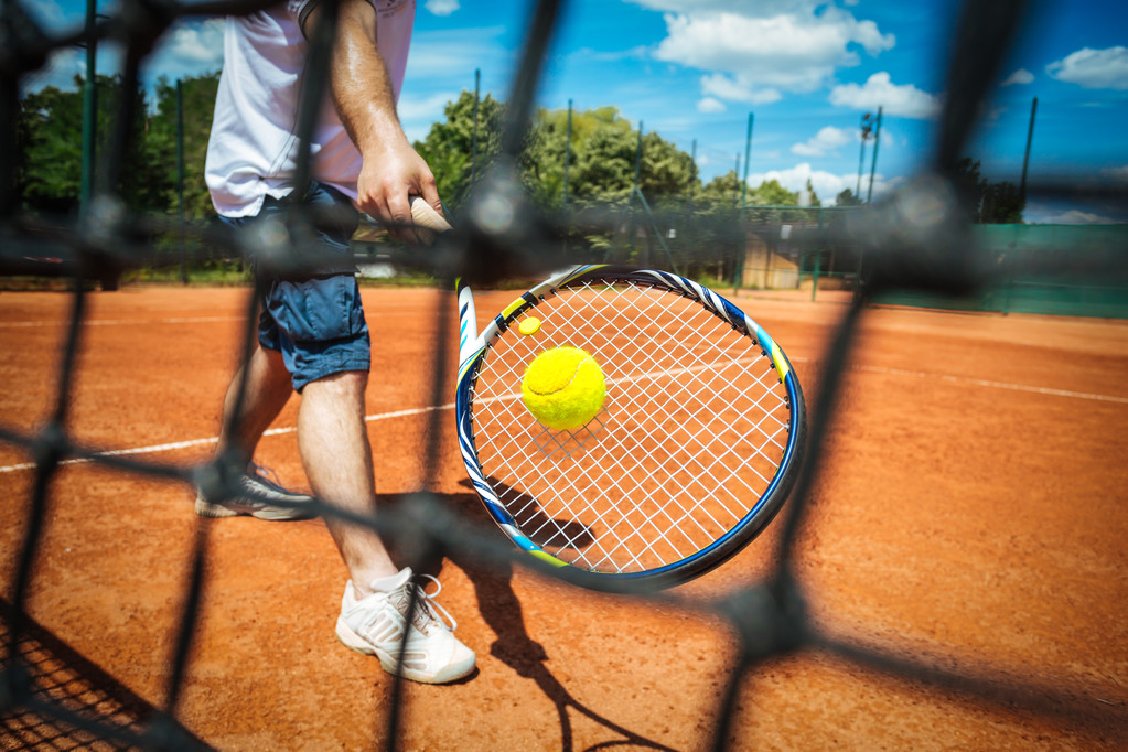 Mérkőzés lejátszása teniszező - Fotó, kép