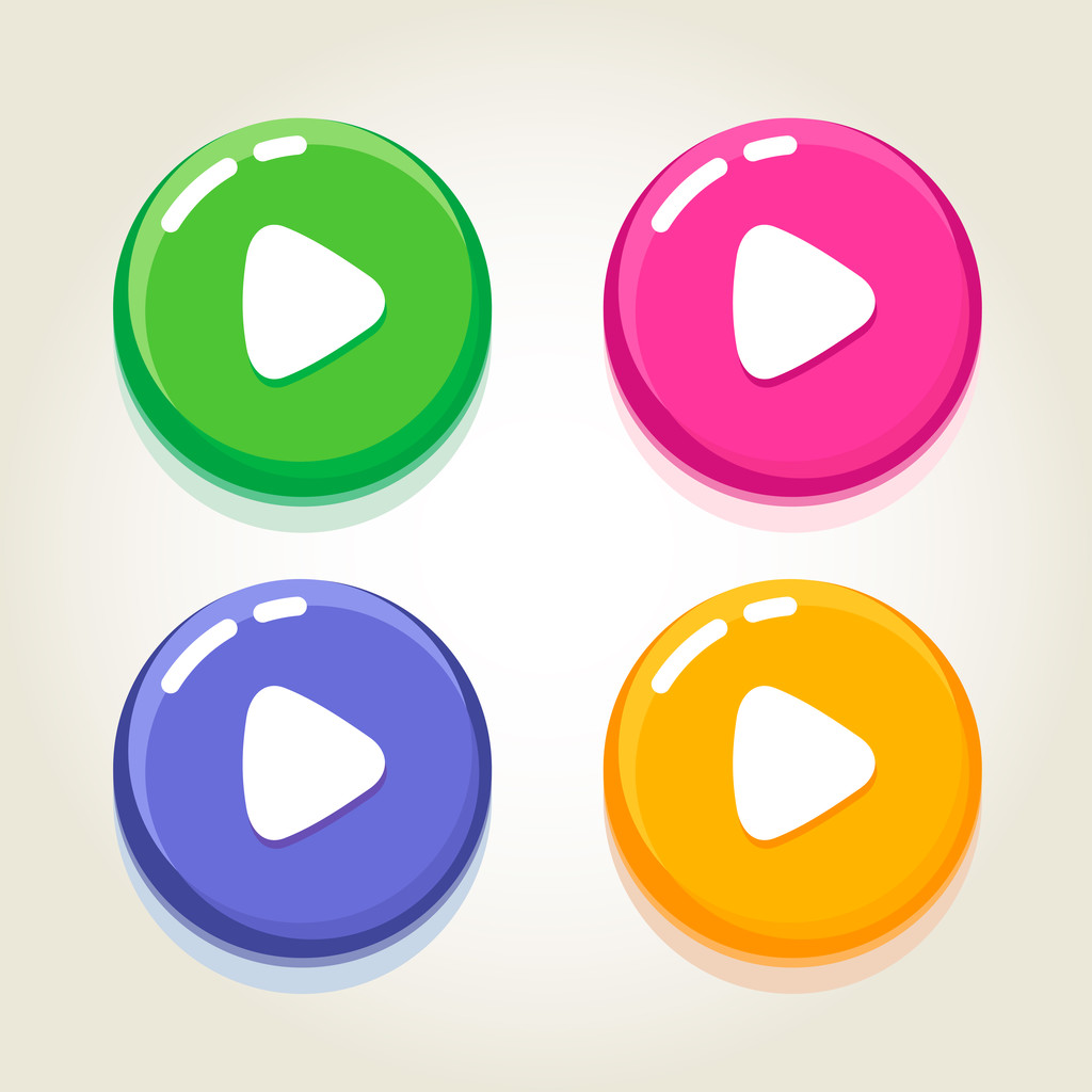 The set of play music buttons - Vector, Image