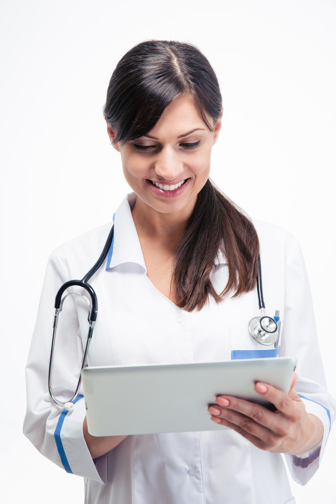 Медичний лікар за допомогою планшетного комп'ютера
 - Фото, зображення
