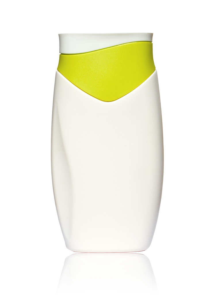 Μπουκάλι με αντηλιακό σε λευκό - Φωτογραφία, εικόνα