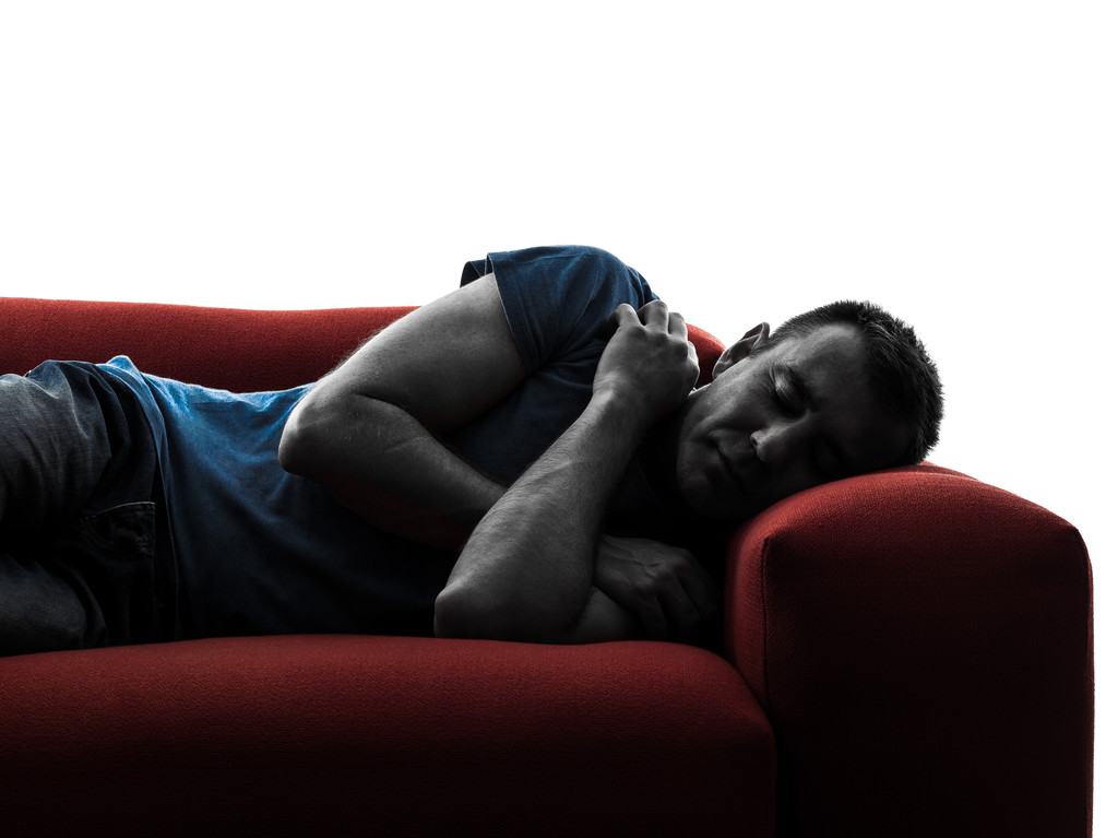 чоловік диван тренер спить
 - Фото, зображення
