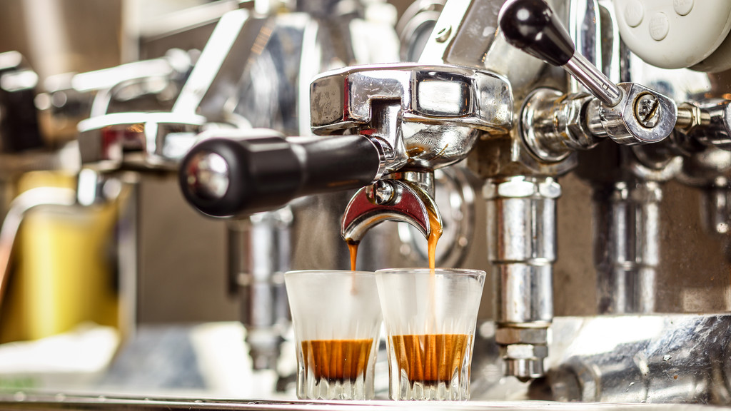 espresso machine preparing coffee - Photo, Image