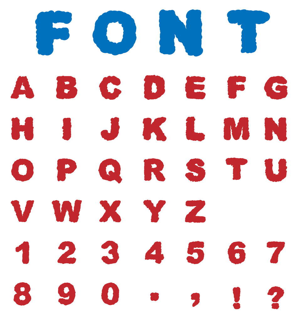 lettertypen - alfabet - Vector, afbeelding