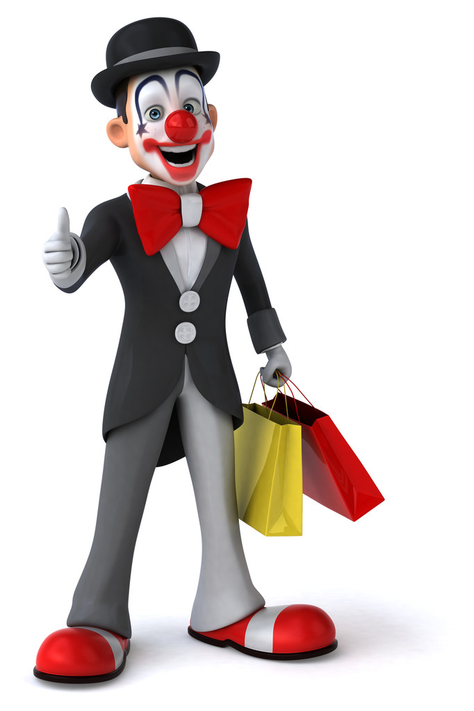 Divertente clown cartone animato
 - Foto, immagini