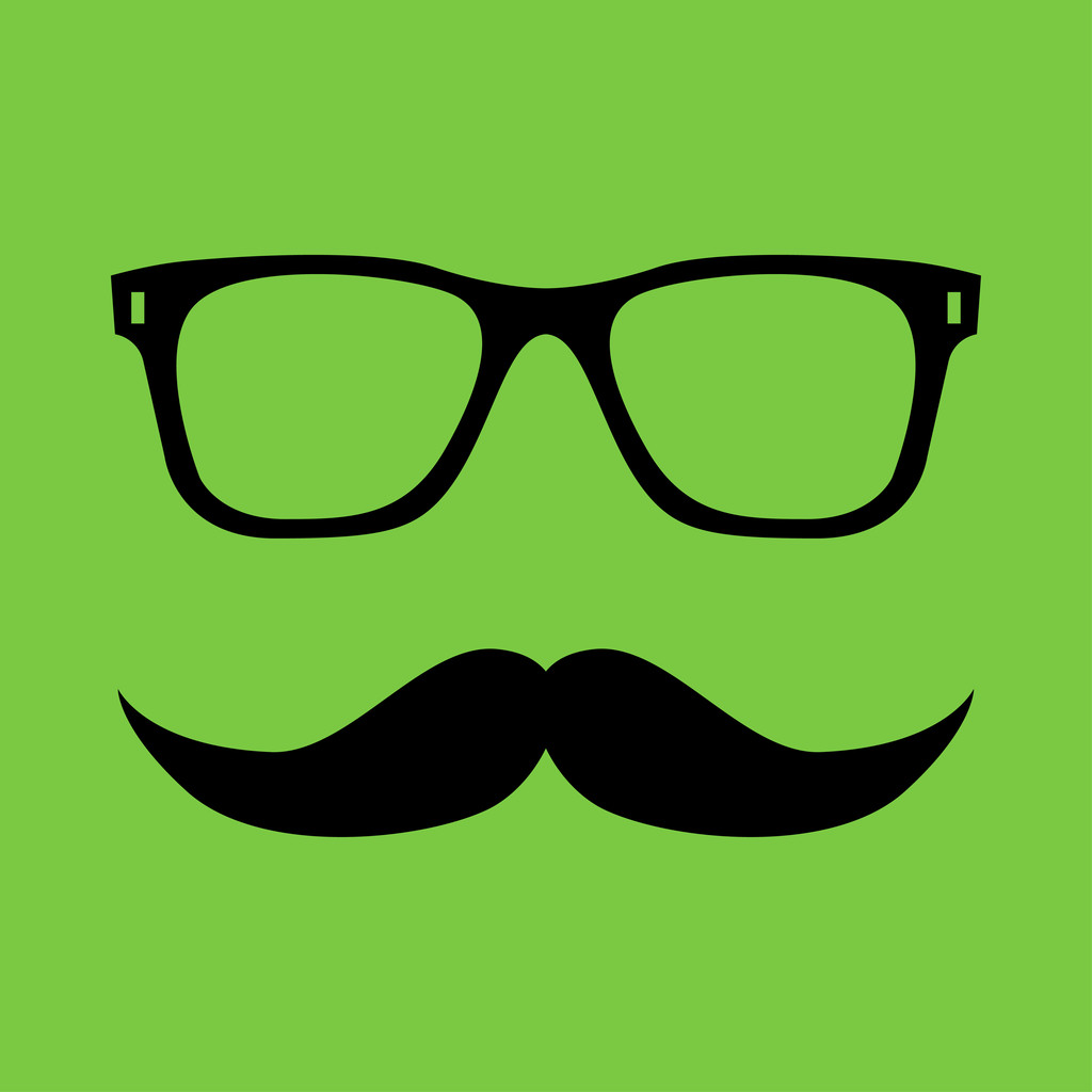 bigote y gafas
 - Vector, imagen
