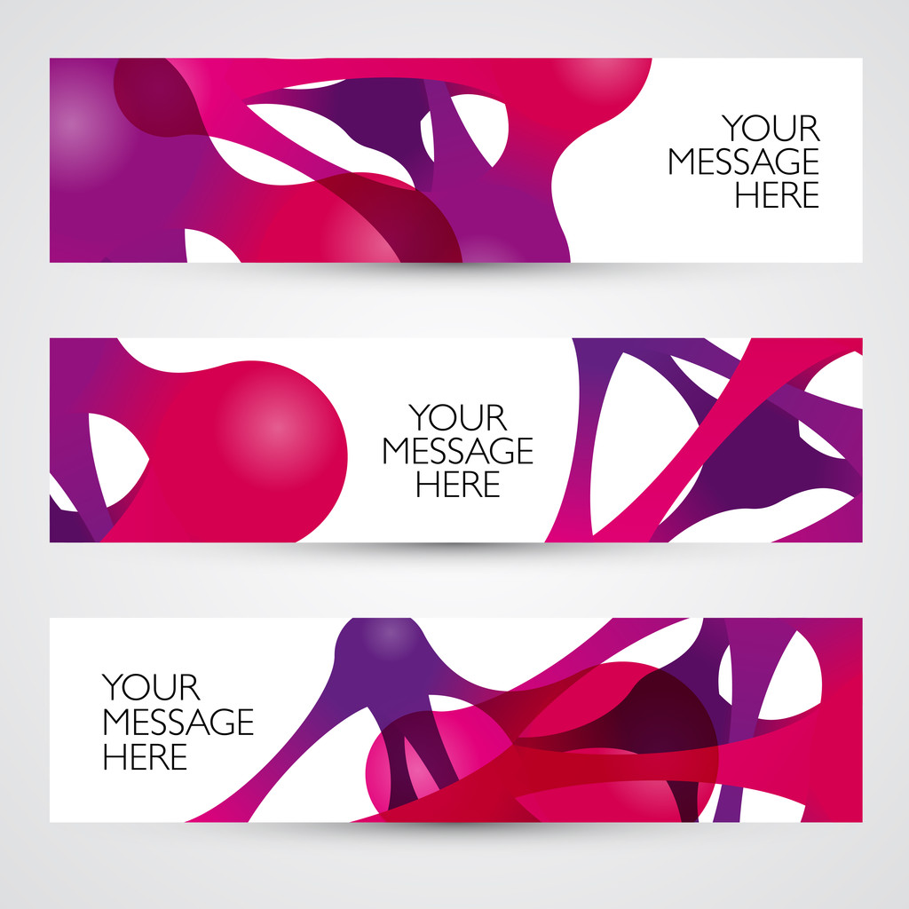 Colorful abstract vector banners - Vector, Image