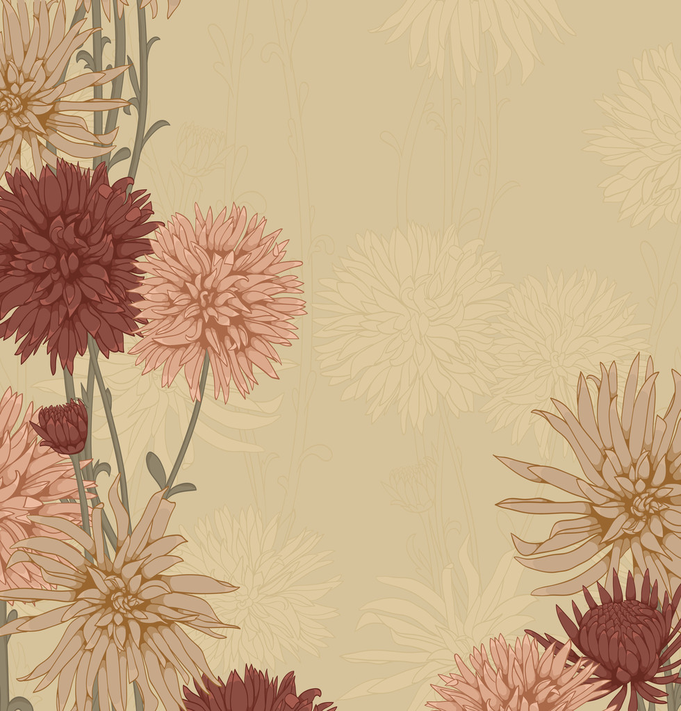 Floral bacground - Vector, Image