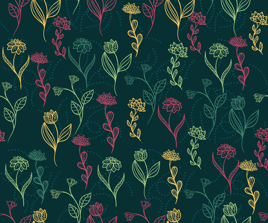 Floral seamless bacground - Vector, Image