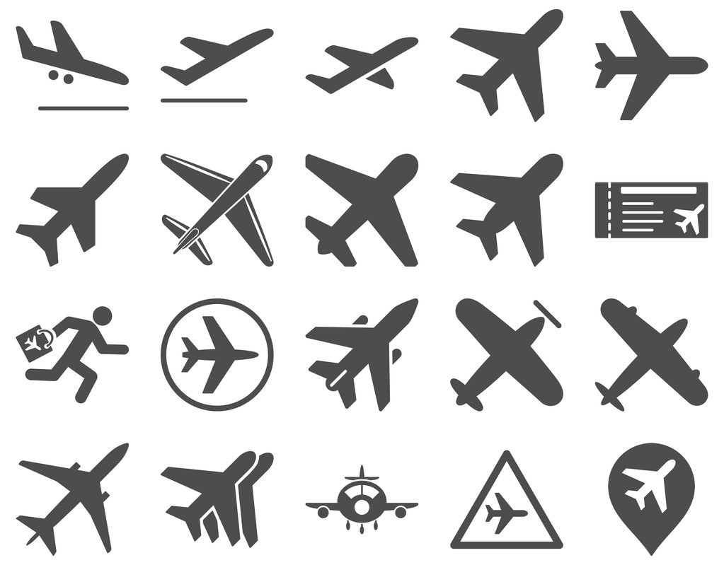 Havacılık Icon Set - Vektör, Görsel