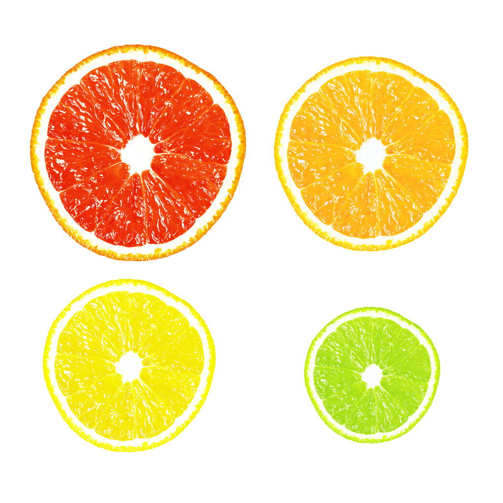 Polovina z citrusů na bílém pozadí - Fotografie, Obrázek