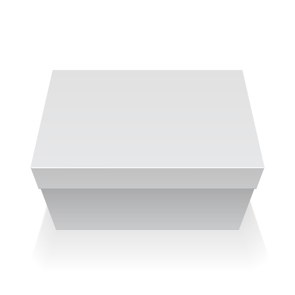 Ρεαλιστική άσπρη συσκευασία κουτί - Διάνυσμα, εικόνα