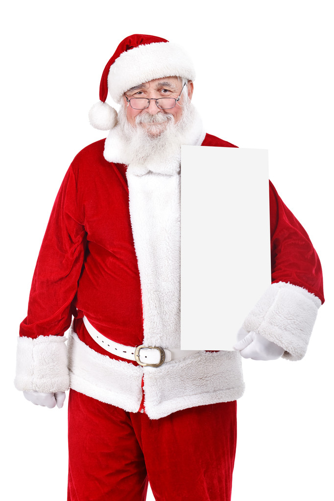Santa com banner - Foto, Imagem