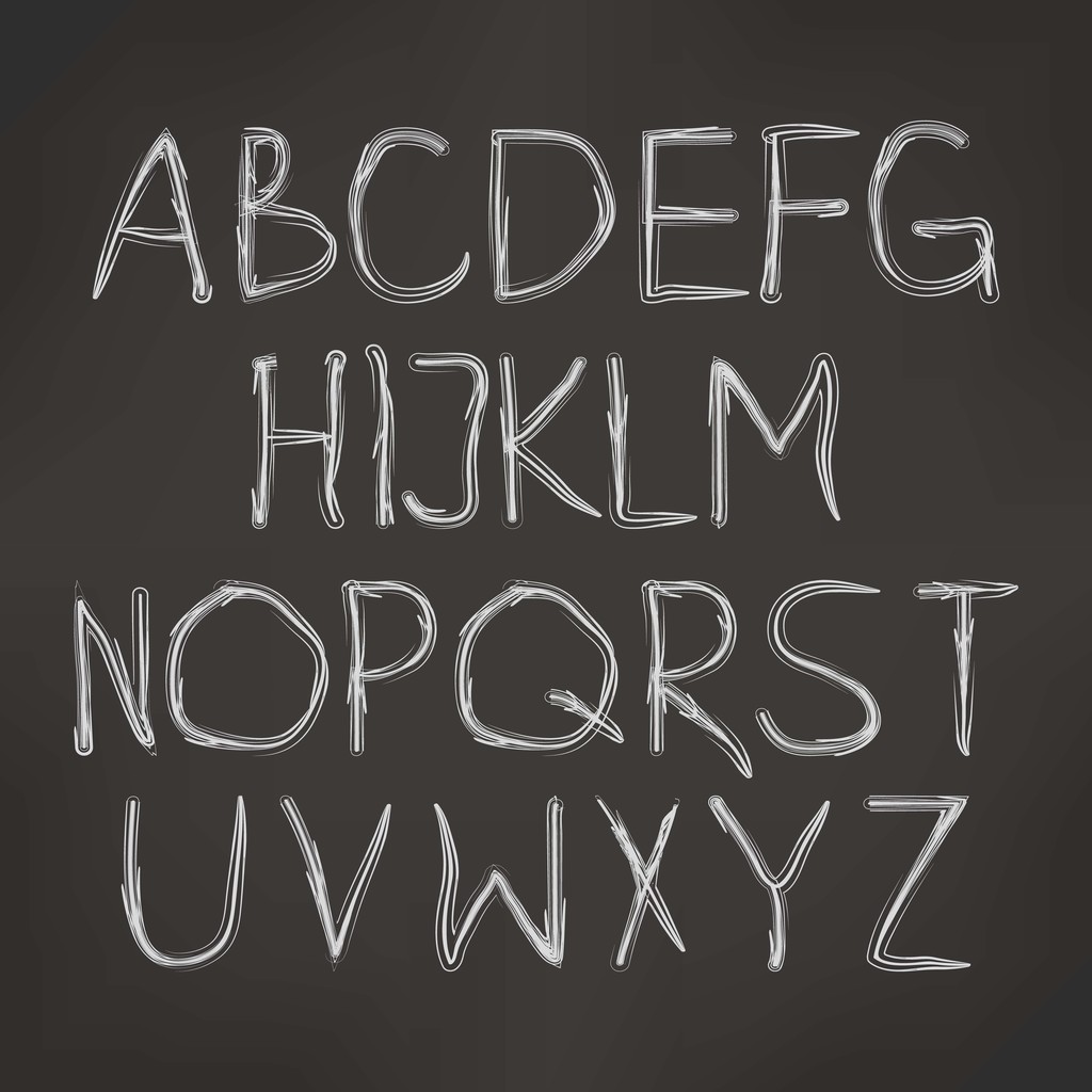Inglés alfabeto cursive
 - Vector, imagen