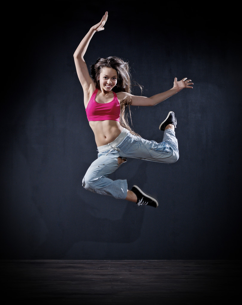 junges Mädchen moderne Tänzerin (dunkel ver) - Foto, Bild