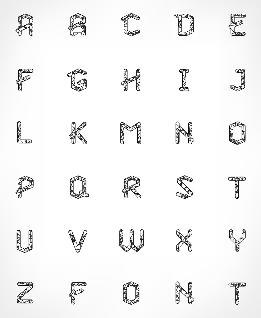Zestaw alfabetu - Wektor, obraz