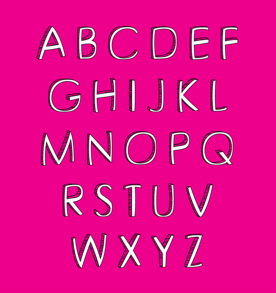 アルファベット。デザイン要素  - ベクター画像