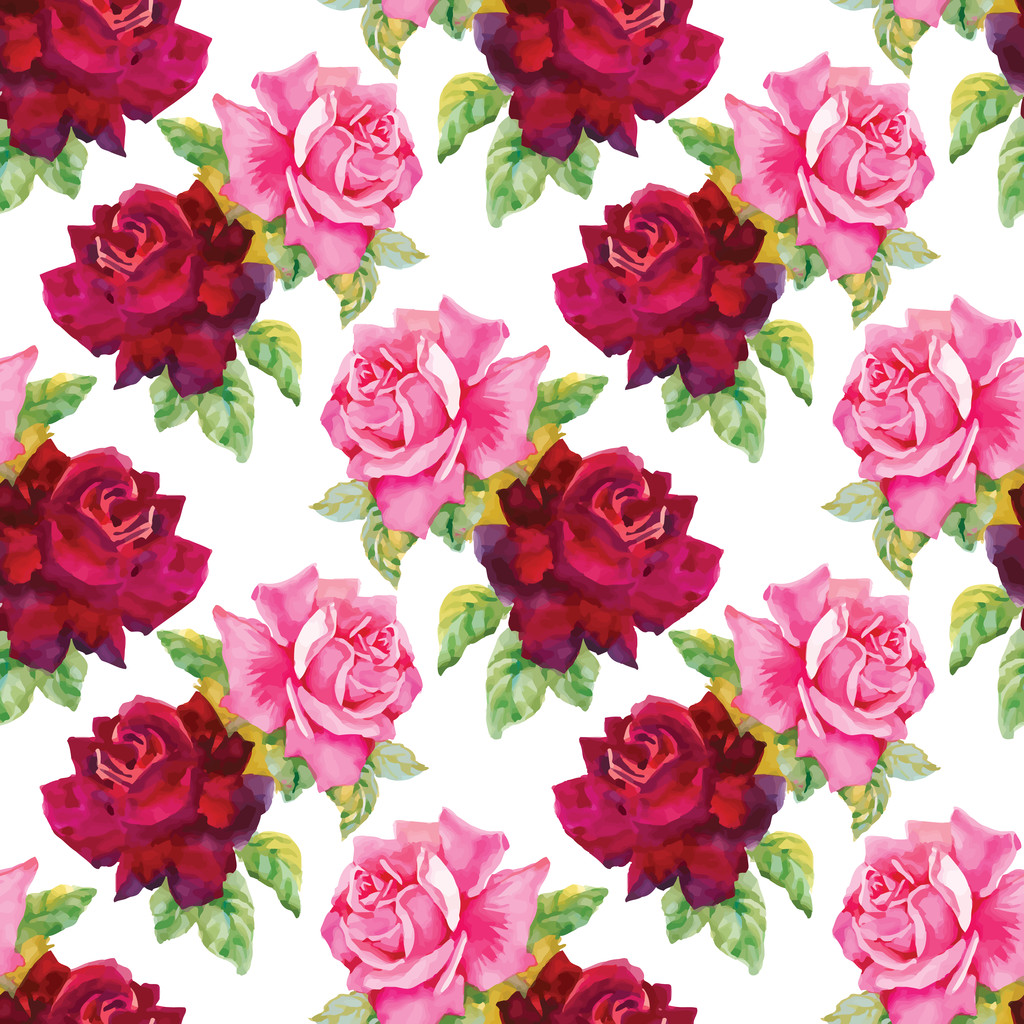 akvarell Rózsa virágok - Vektor, kép