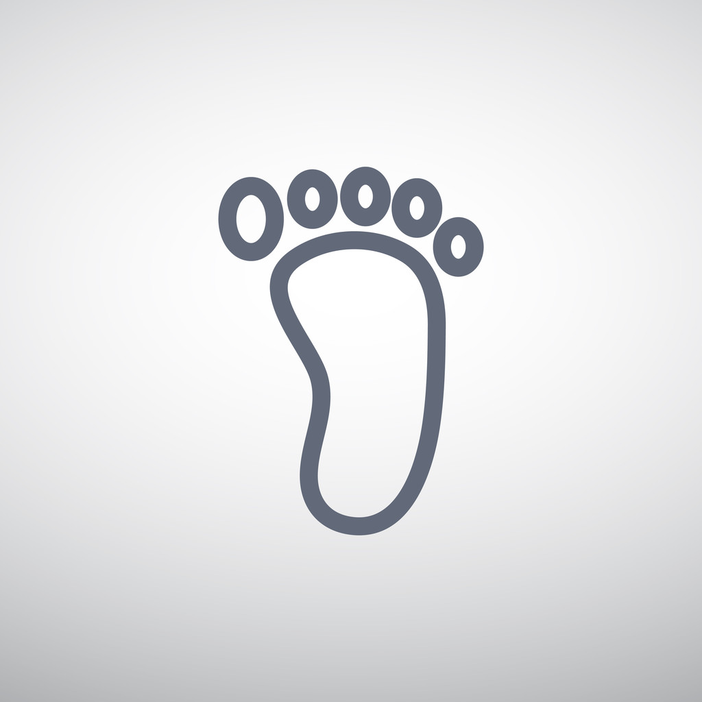 Kale kind voet track - Vector, afbeelding