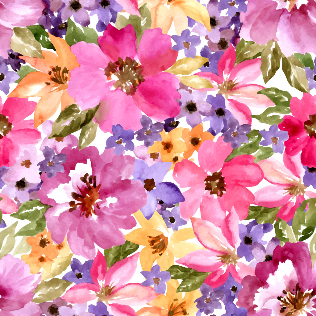 varrat nélküli mintát nyári virágok - Vektor, kép