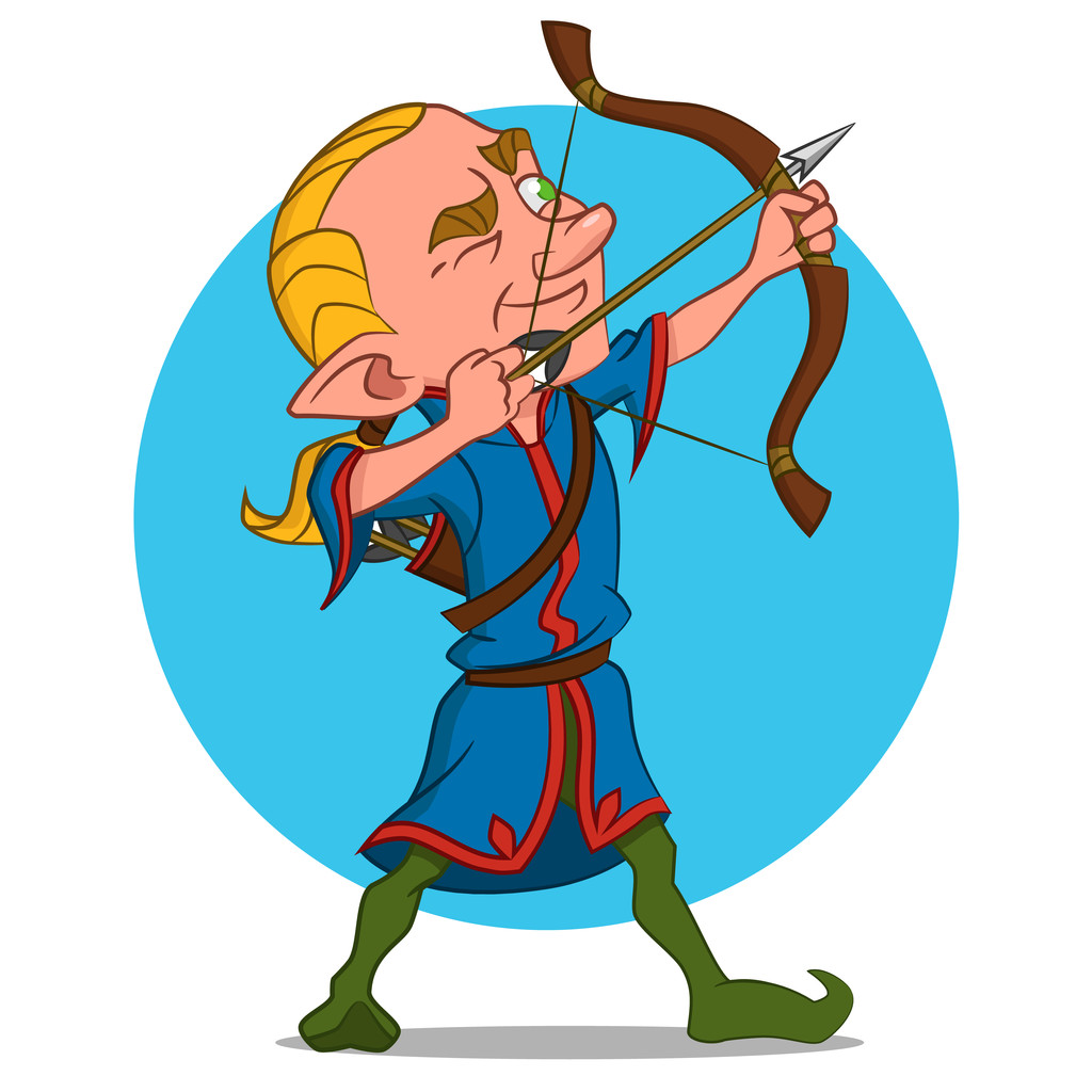 archer elfique
. - Vecteur, image