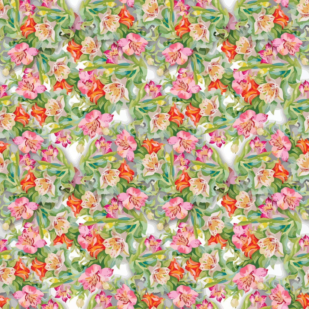 パターンの花の咲く - ベクター画像
