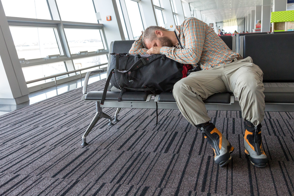 Man stuck at airport - Fotó, kép