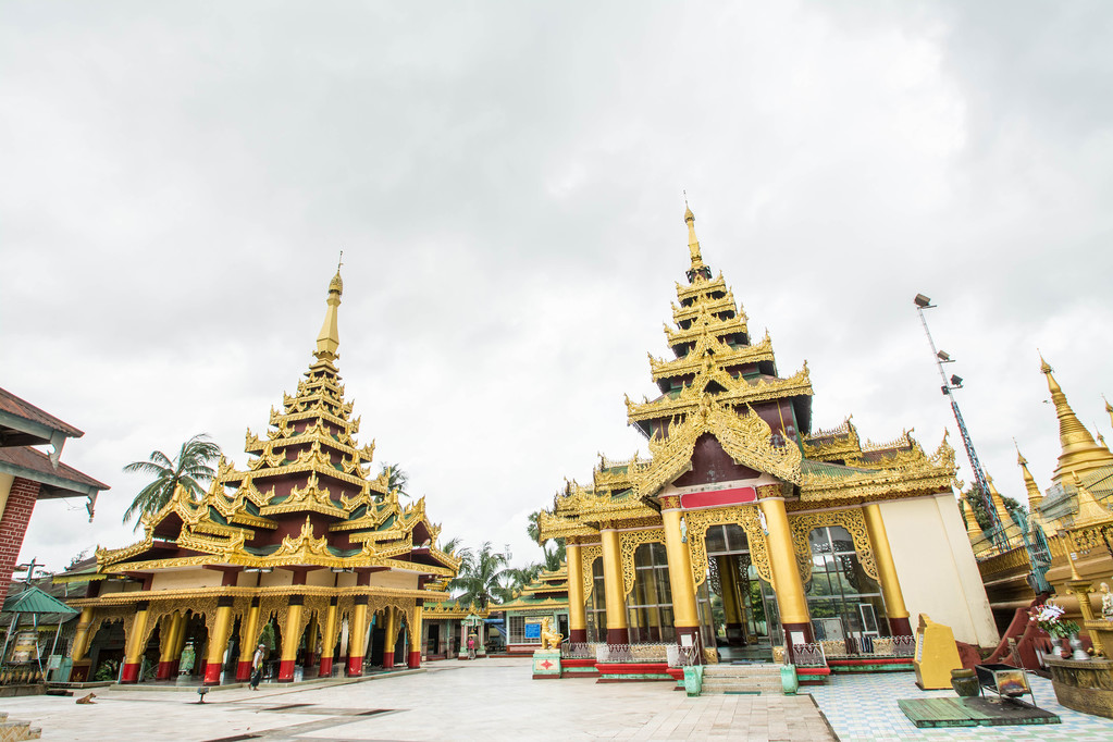 De hoogste pagode, Shwemawdaw pagode en mooi in Bago, Myanmar - Foto, afbeelding