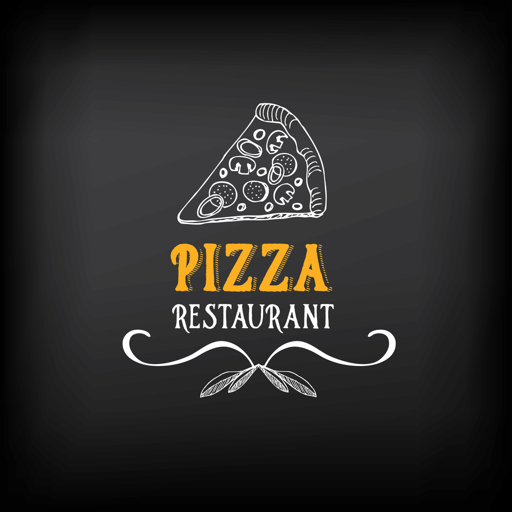 Πίτσα μενού εστιατόριο κονκάρδες - Διάνυσμα, εικόνα