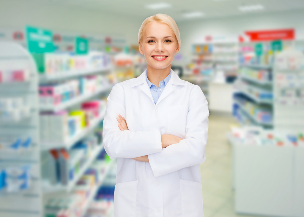 young woman pharmacist drugstore or pharmacy - Photo, Image