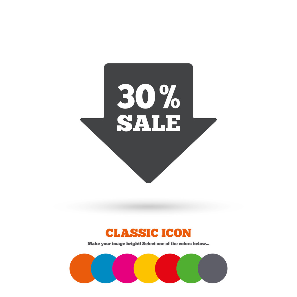 30 percent discount,  sale icon - Vector, afbeelding