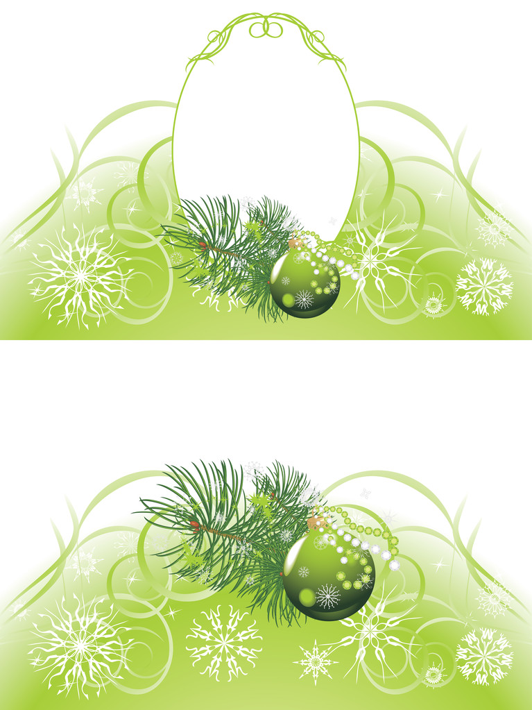 Arbre de Noël avec boule verte sur le fond abstrait
 - Vecteur, image