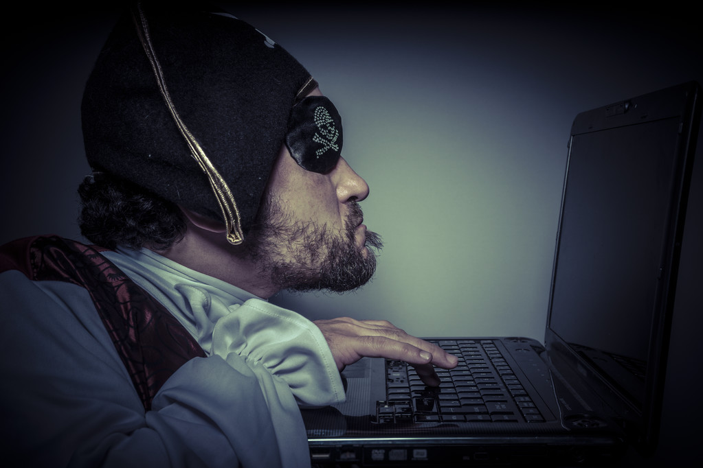 počítačová bezpečnost s počítačový pirát pirát - Fotografie, Obrázek