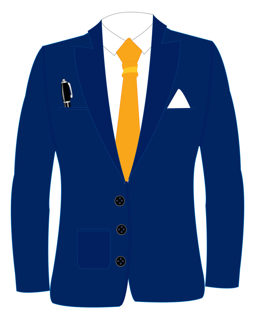 Costume bleu et cravate
 - Vecteur, image