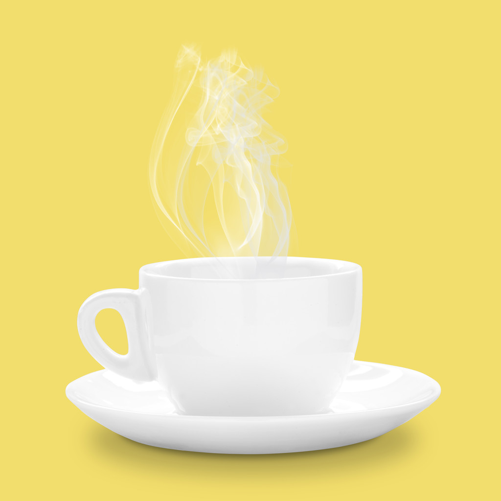xícara de café branco perfeito com vapor isolado
  - Foto, Imagem