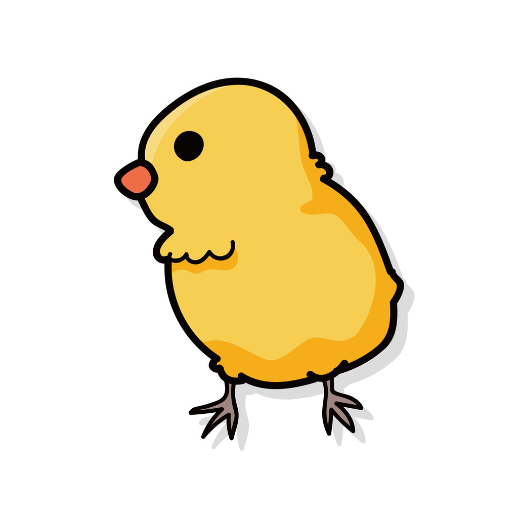 κοτόπουλο doodle - Διάνυσμα, εικόνα