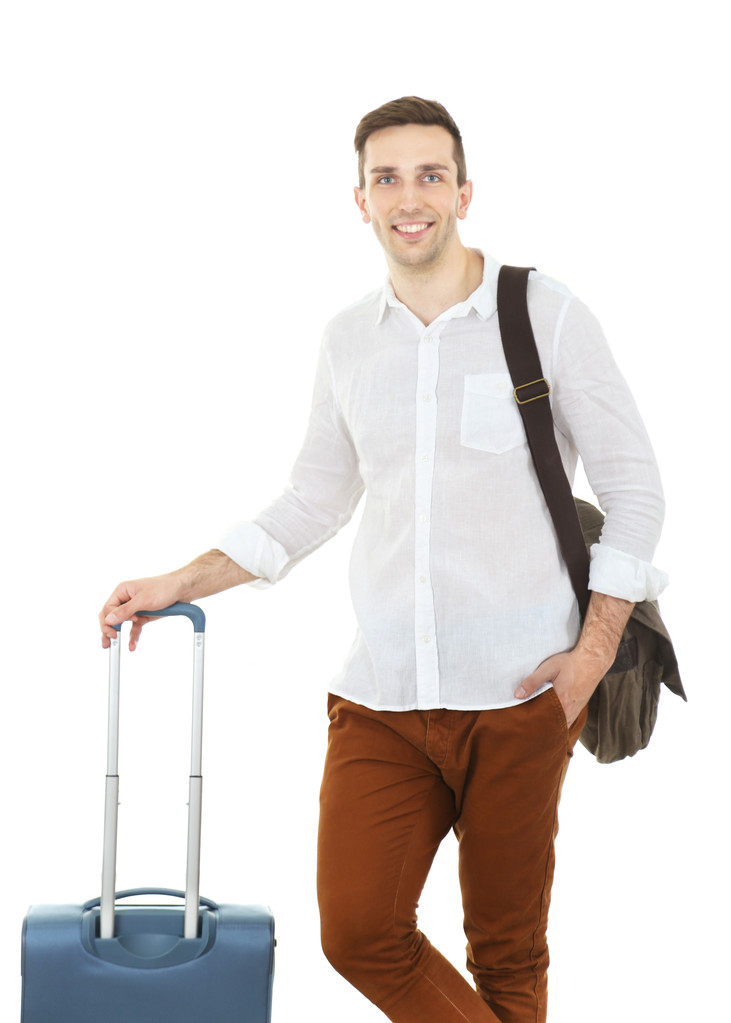 Mann mit Koffer  - Foto, Bild