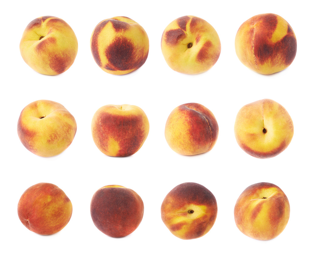 Frutos de pêssego maduros
 - Foto, Imagem