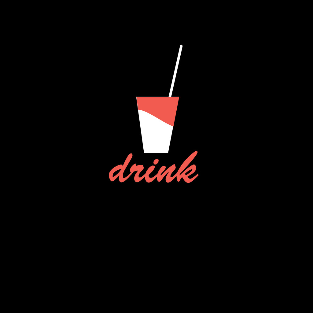 icon glass with a straw and drink ndpisyu - Vector, Image