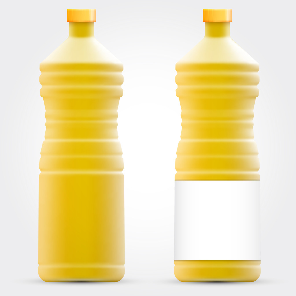 Template of plastic bottles - Vector, Image