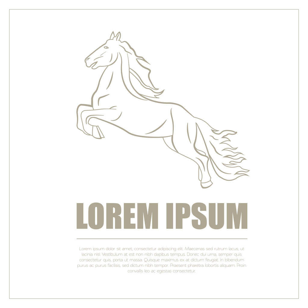 Λογότυπο και σήματα πρότυπα άλογο - Διάνυσμα, εικόνα