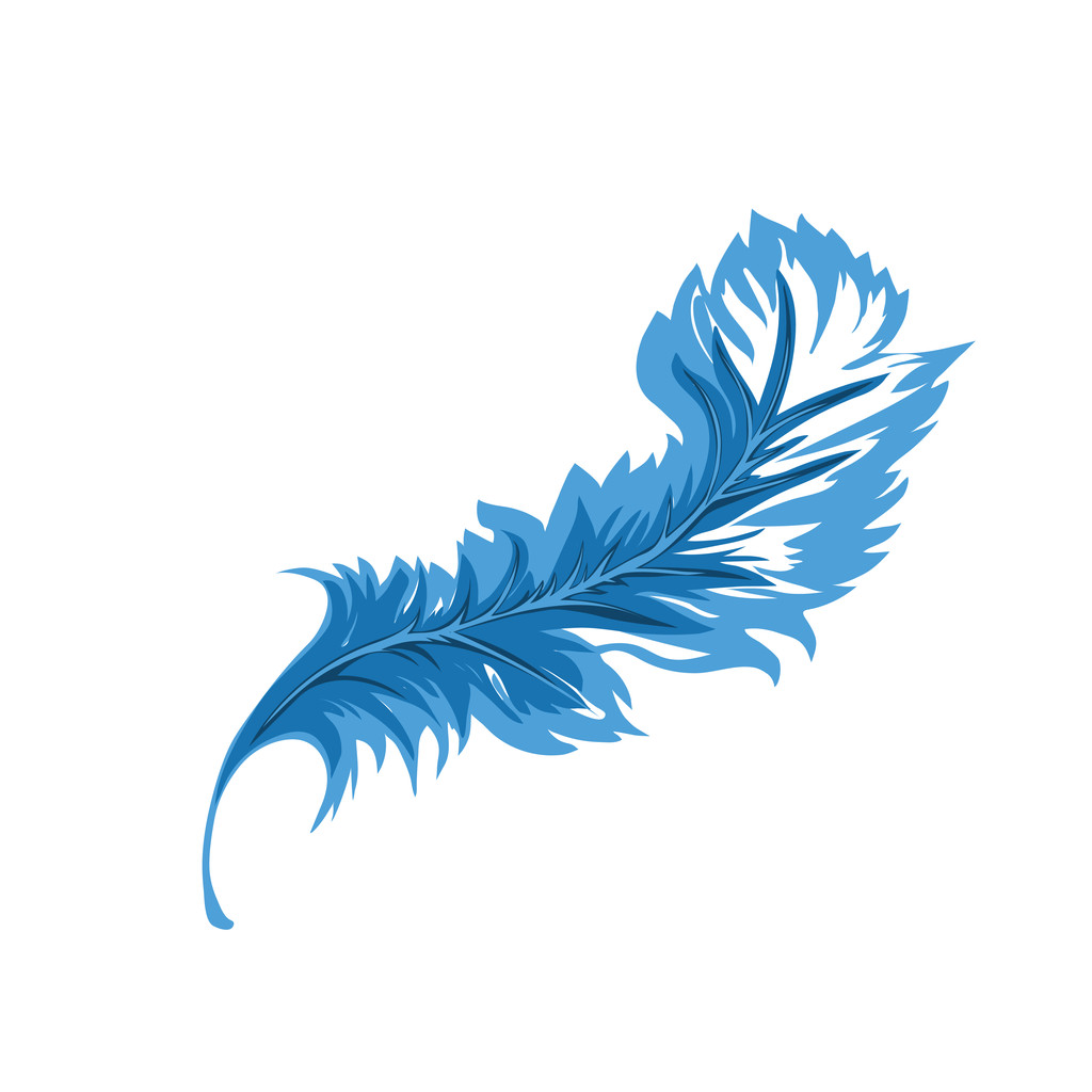 Pluma decorativa
 - Vector, imagen