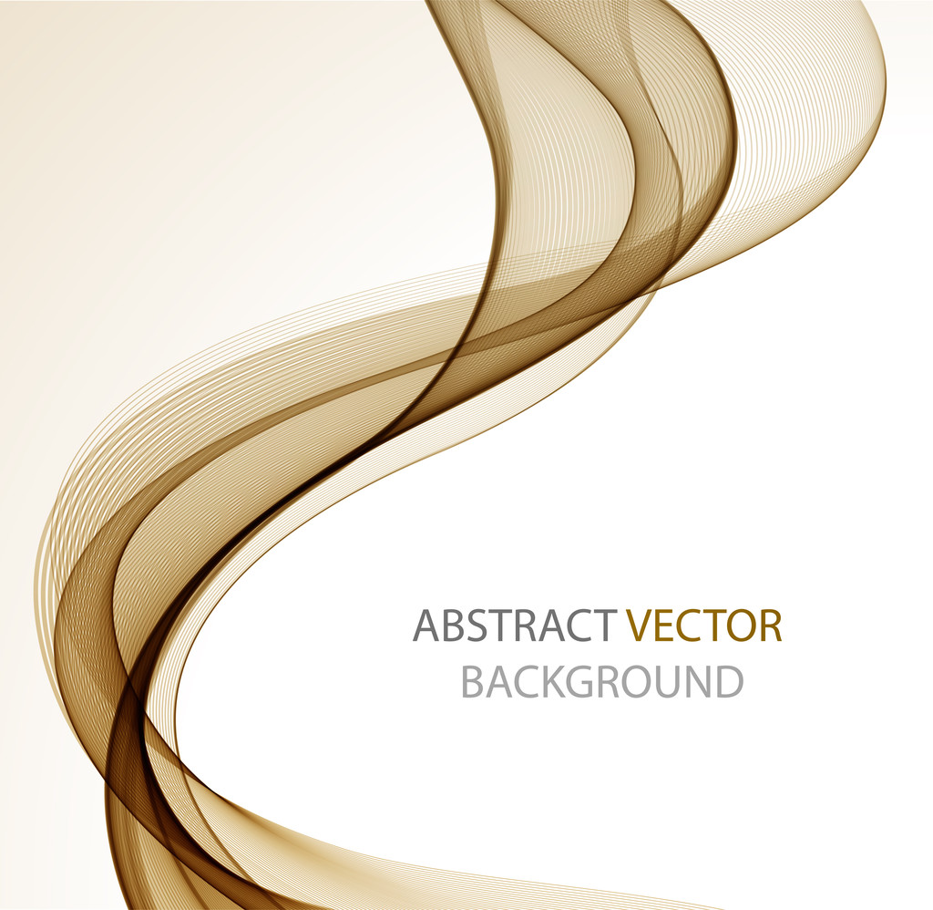 Abstract colored wave on white - Vector, Image