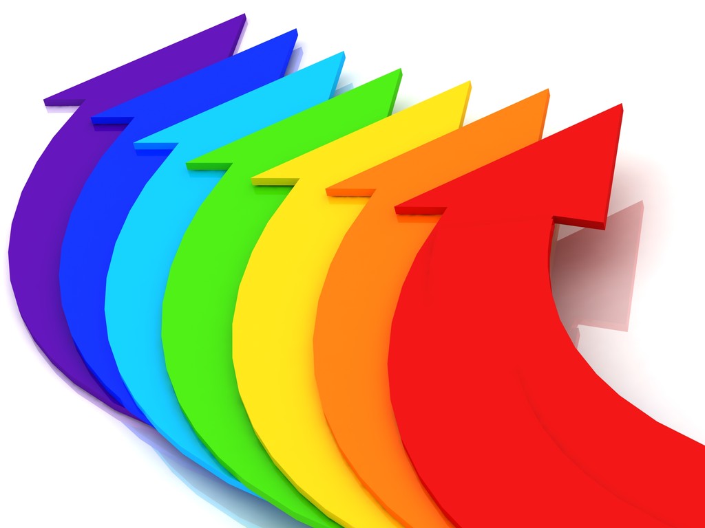 Frecce di colore dell'arcobaleno
 - Foto, immagini