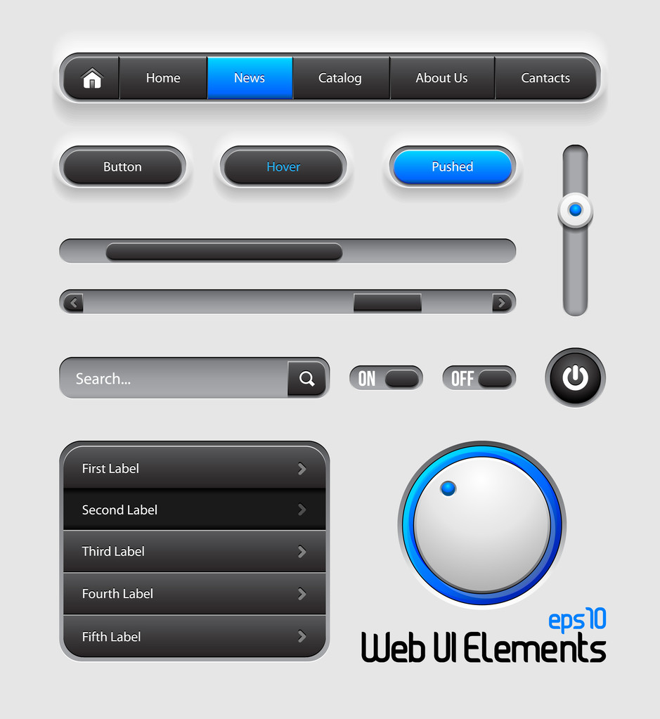 Conception d'éléments d'interface utilisateur Web
 - Vecteur, image