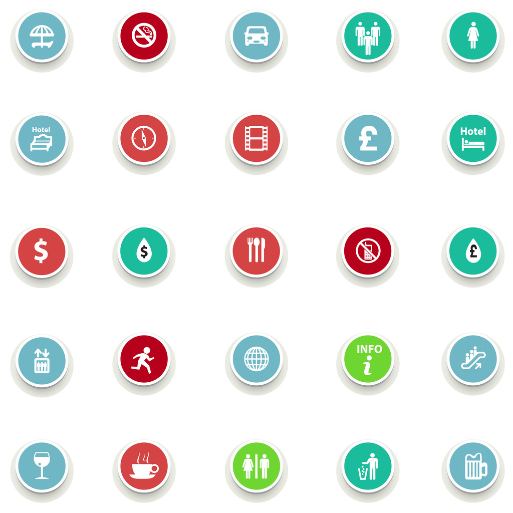 conjunto de iconos redondos información
 - Vector, Imagen