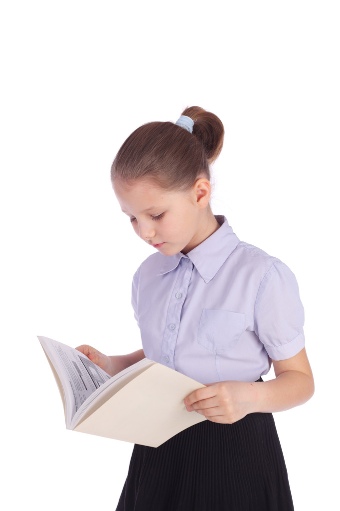 little girl with the book - Photo, Image