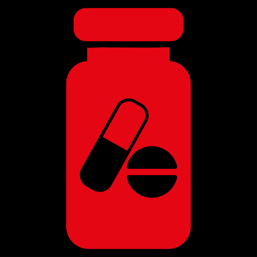 Gyógyszerek fiolába ikon - Fotó, kép