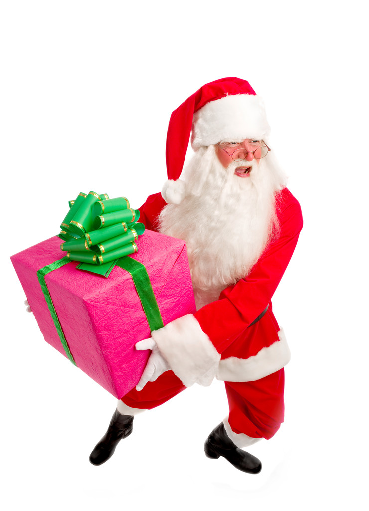 Santa Claus hozott nagy a karácsonyi ajándék - Fotó, kép