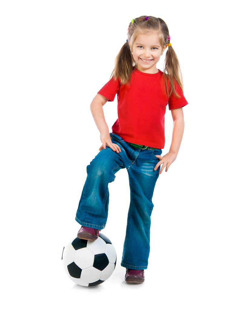 Menina com a bola
 - Foto, Imagem